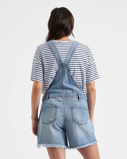 Ripe Maternity Denim Short Overalls