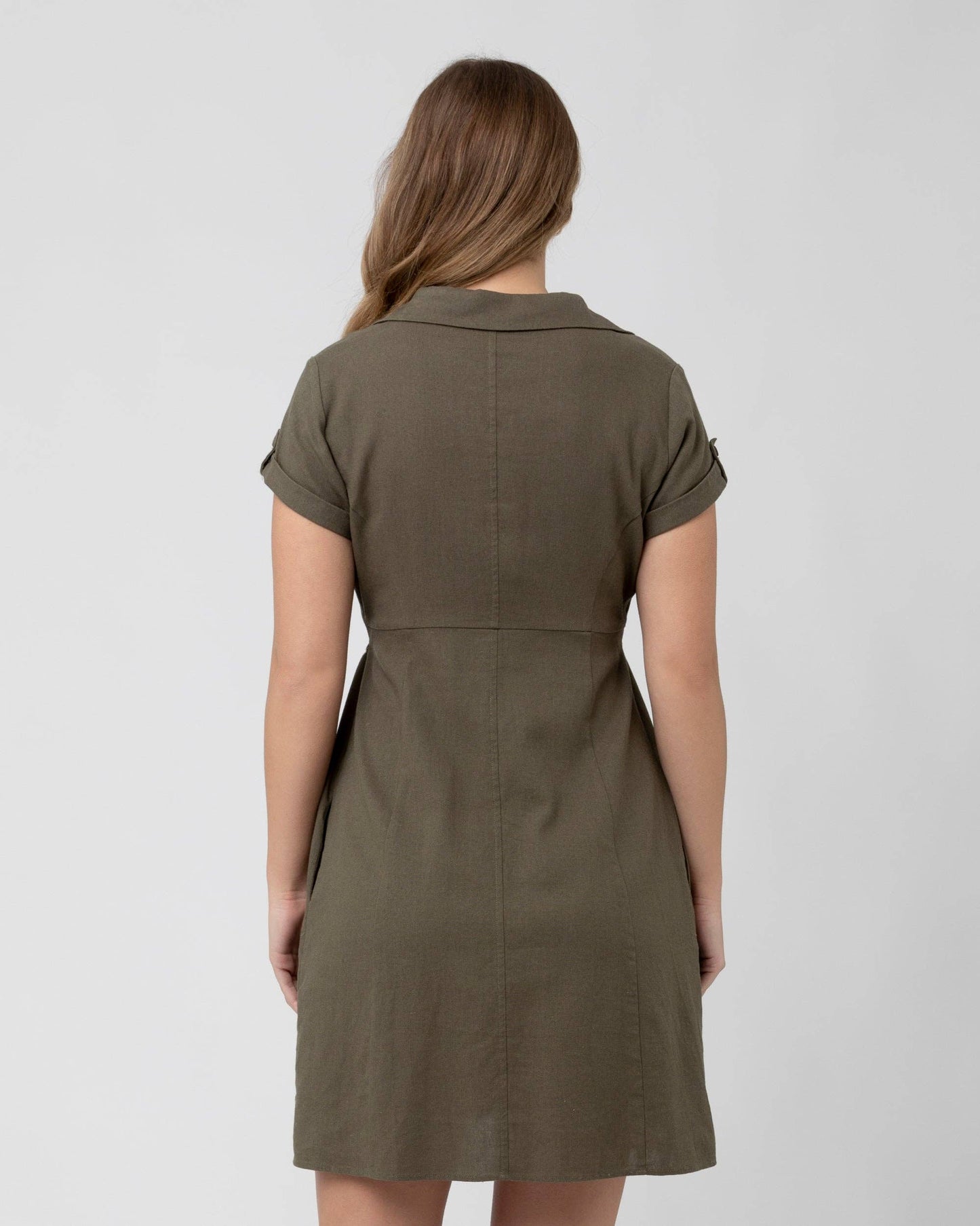 Ripe Maternity Colette Tie Up Linen Dress