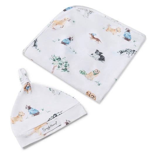 Snuggle Hunny Organic Jersey Wrap & Beanie Set