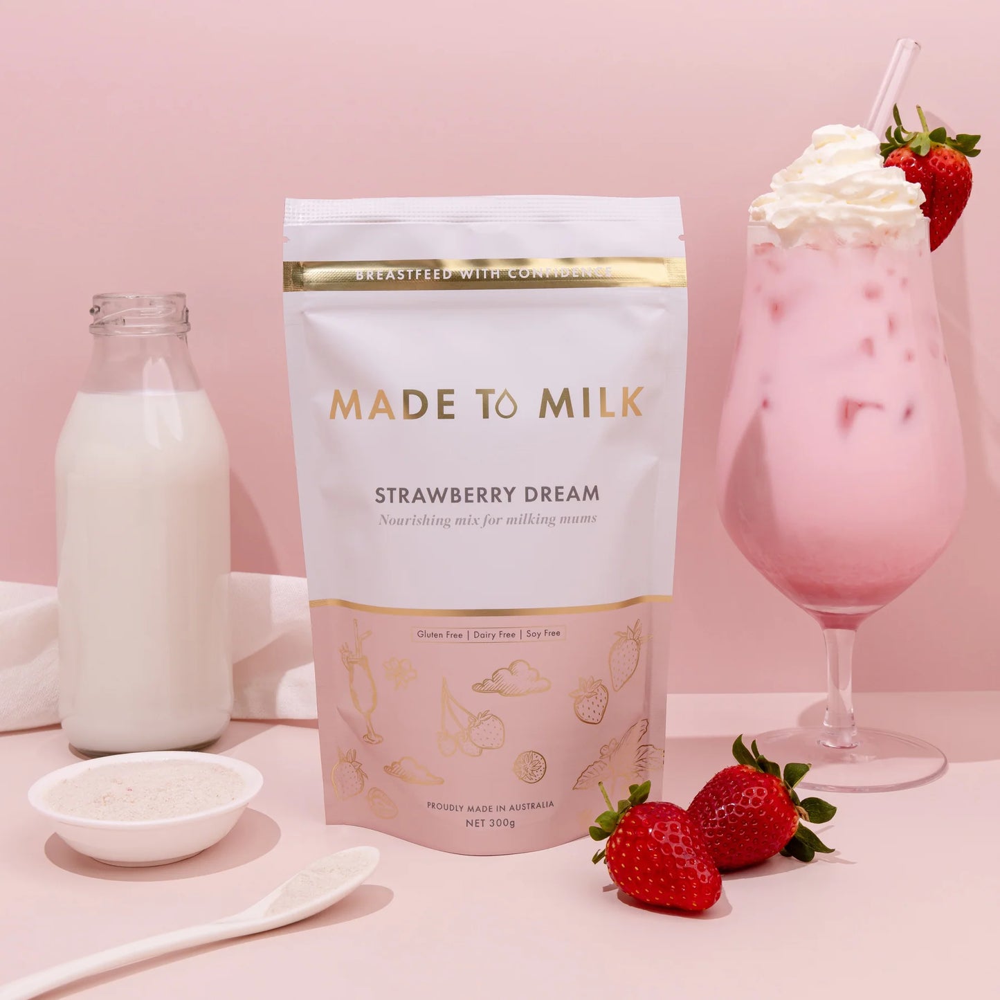 Made to Milk Strawberry Dream Lactation Drink