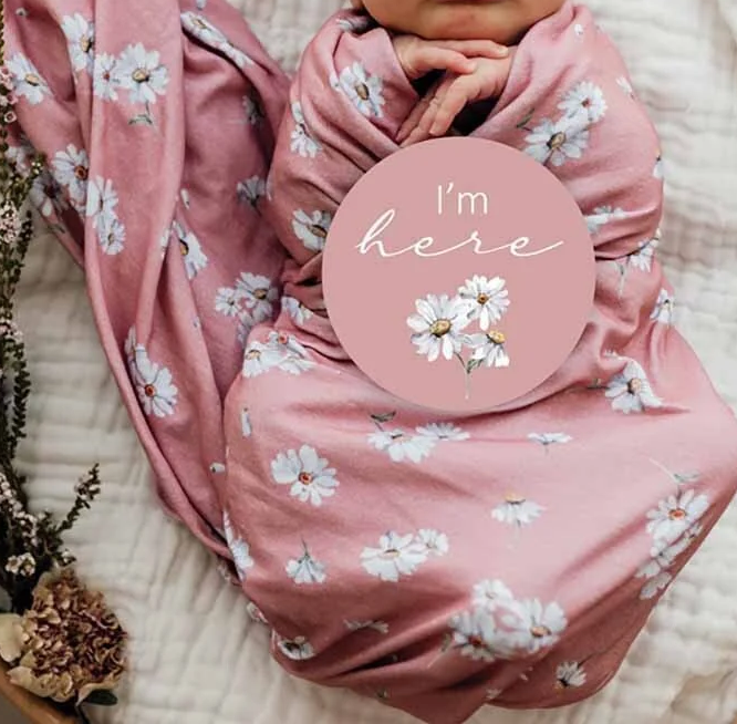Snuggle Hunny Organic Jersey Wrap & Topknot Set