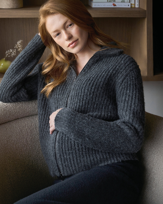 Ripe Maternity Layla Zip Through Knit