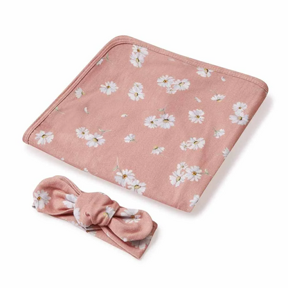 Snuggle Hunny Organic Jersey Wrap & Topknot Set