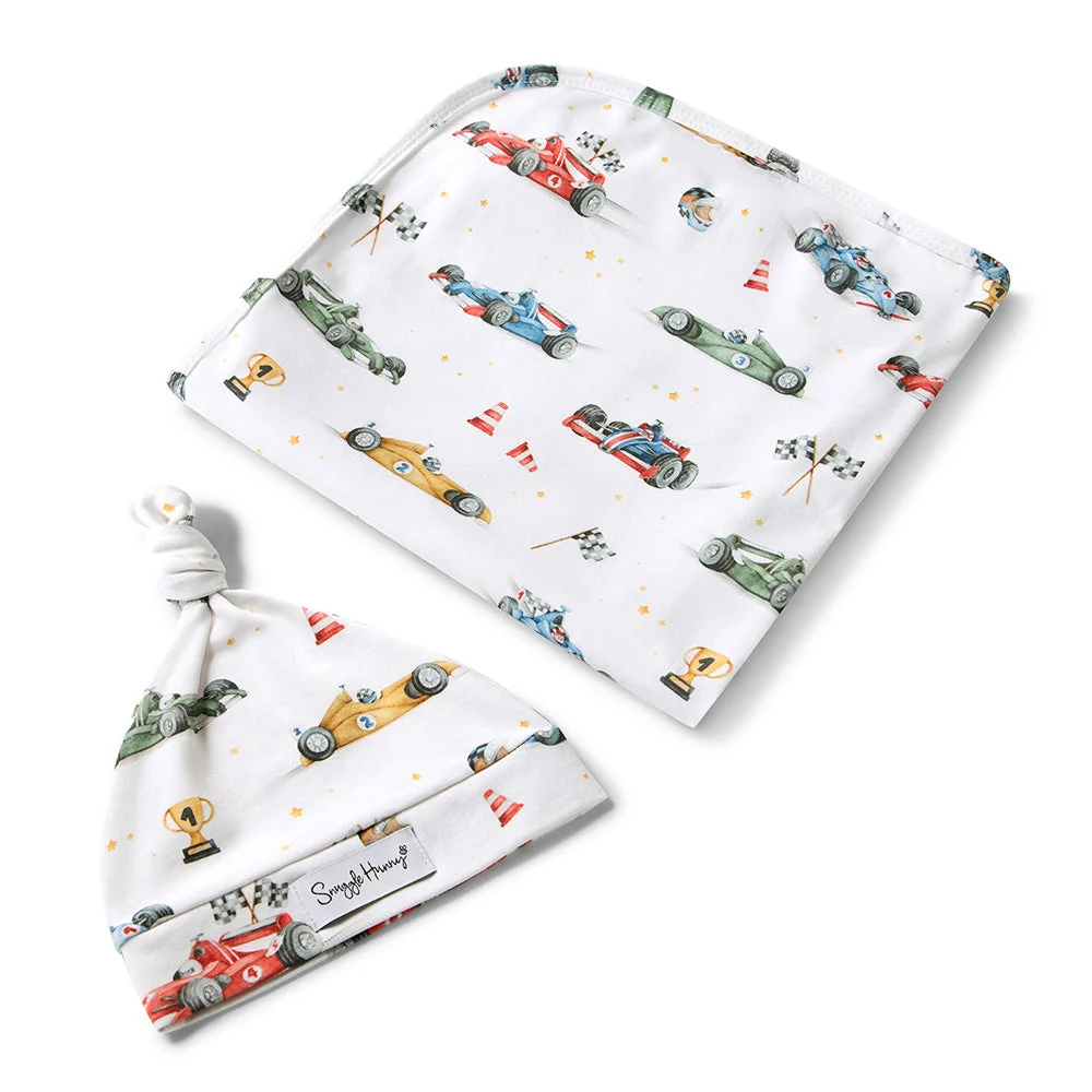 Snuggle Hunny Organic Jersey Wrap & Beanie Set