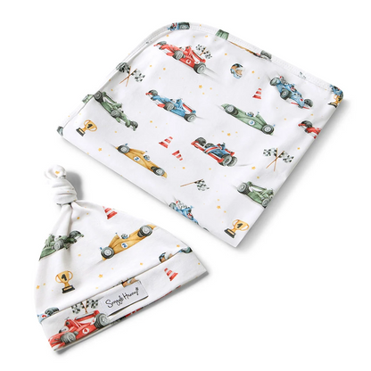 Snuggle Hunny Organic Jersey Wrap & Beanie Set