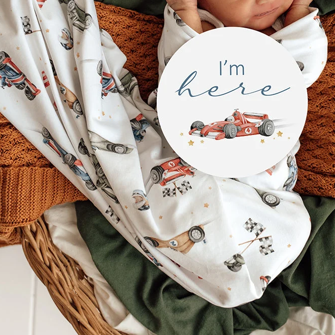 Snuggle Hunny Organic Jersey Wrap & Beanie Set