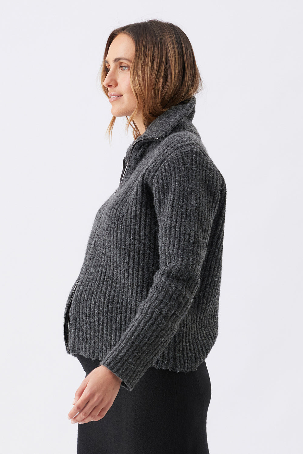 Ripe Maternity Layla Zip Through Knit