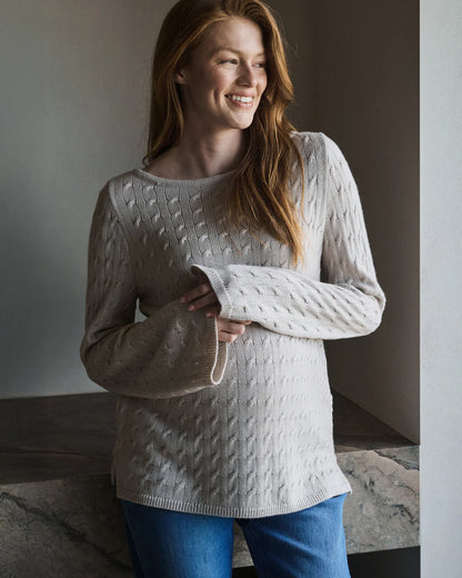 Ripe Maternity Carla Cable Nursing Knit