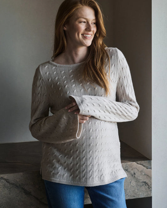 Ripe Maternity Carla Cable Nursing Knit
