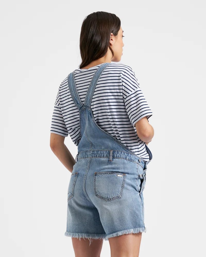 Ripe Maternity Denim Short Overalls