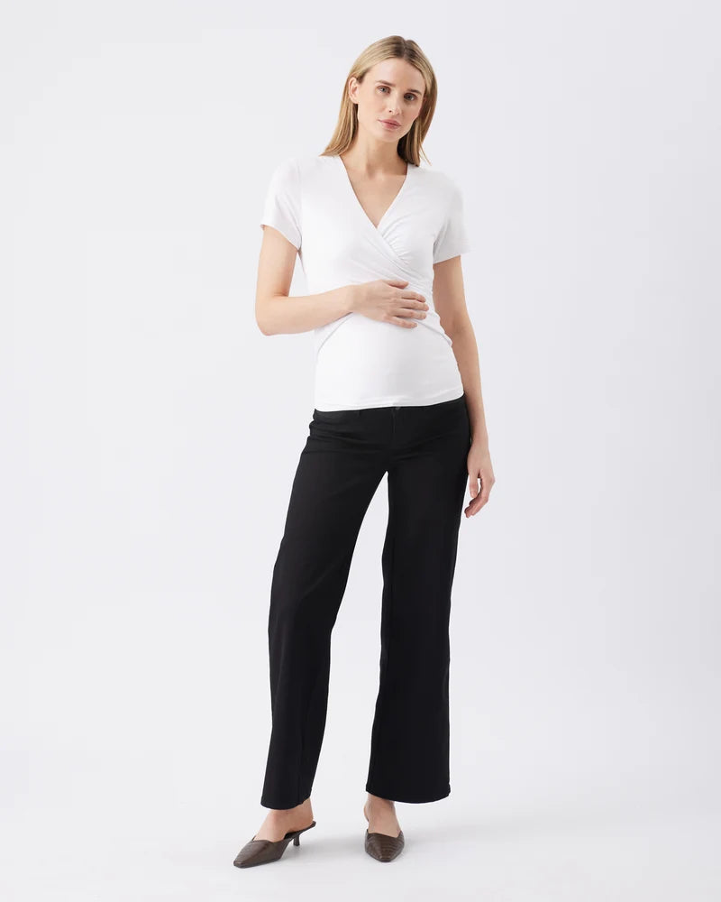 Ripe Maternity Luxe Knit Embrace Short Sleeve Nursing Tee