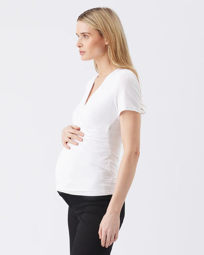 Ripe Maternity Luxe Knit Embrace Short Sleeve Nursing Tee