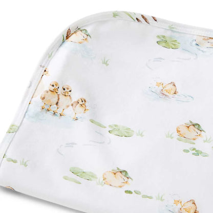 Floral patterned fabric with a white background