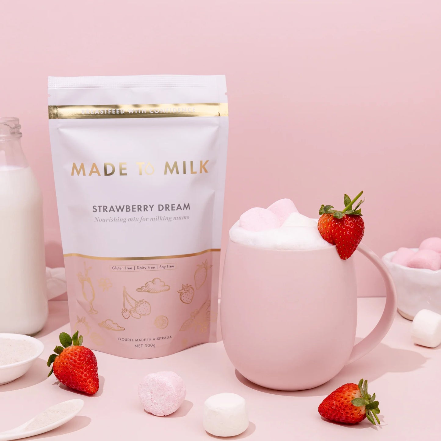 Made to Milk Strawberry Dream Lactation Drink