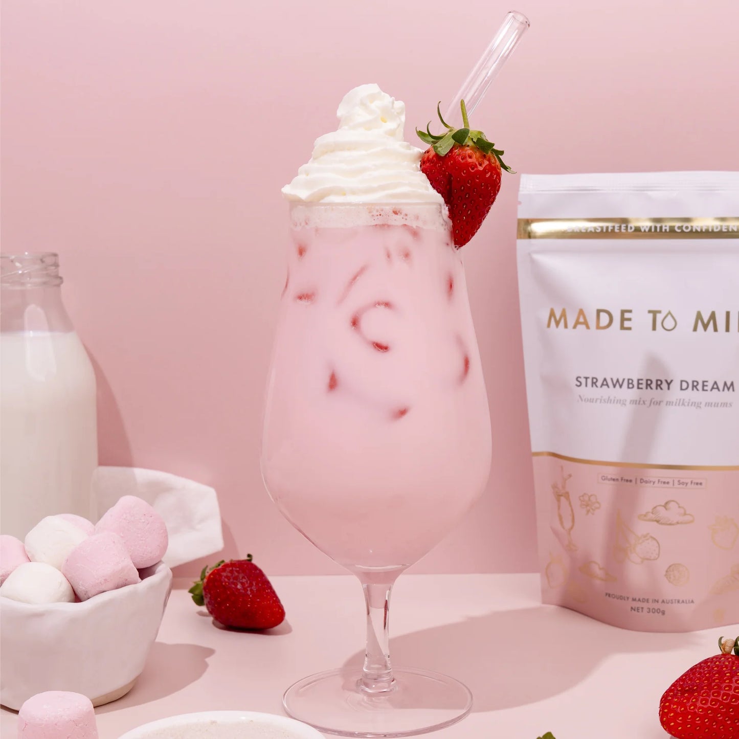 Made to Milk Strawberry Dream Lactation Drink