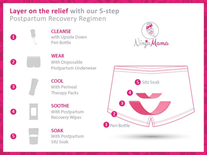 Ninja Mama Postpartum Recovery Pad Liners/Wipes
