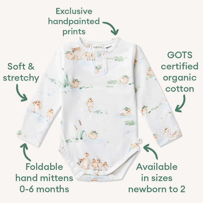 Snuggle Hunny Long Sleeve Organic Bodysuit