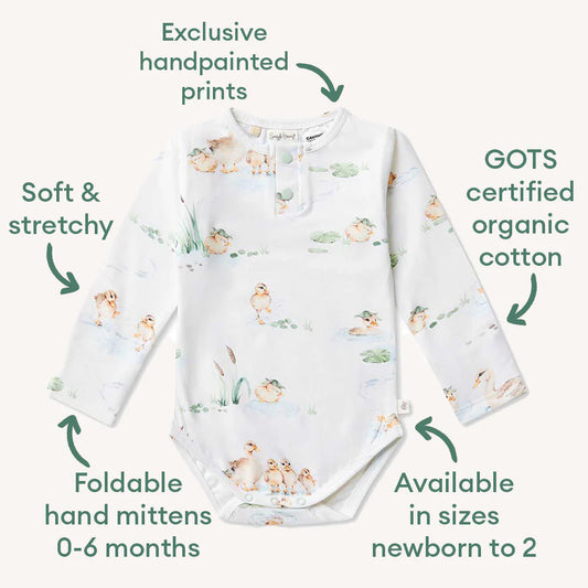 Snuggle Hunny Long Sleeve Organic Bodysuit