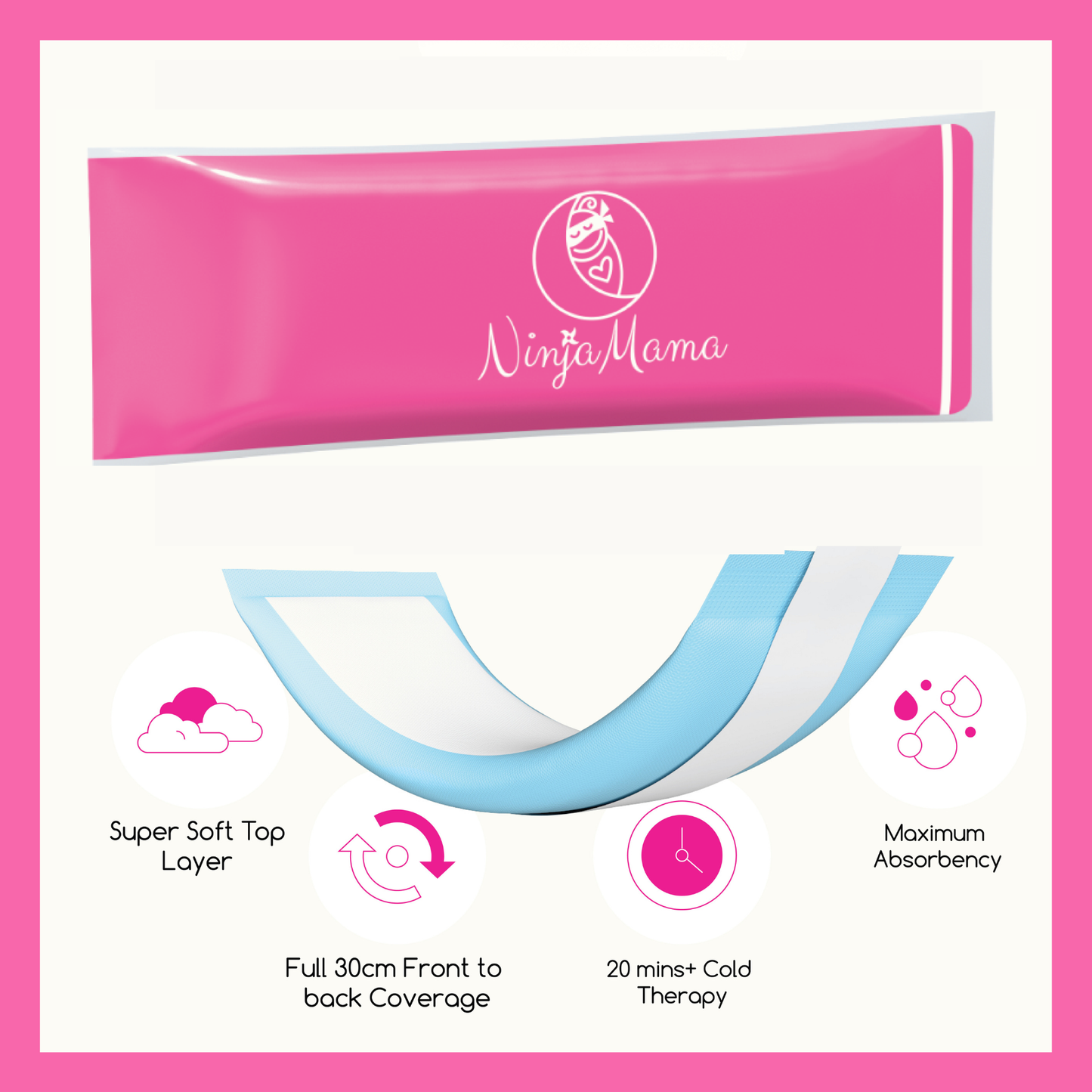 Ninja Mama Instant Perineal Ice Packs - Pack of 5