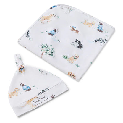 Snuggle Hunny Organic Jersey Wrap & Beanie Set